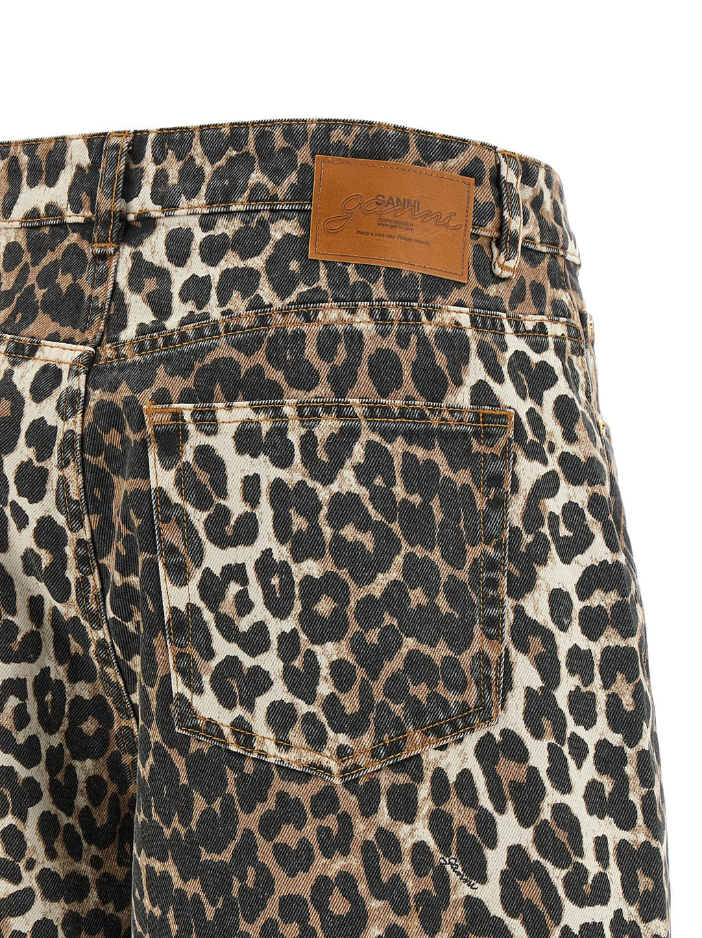 Ganni Brown Organic Cotton Cropped Jeans