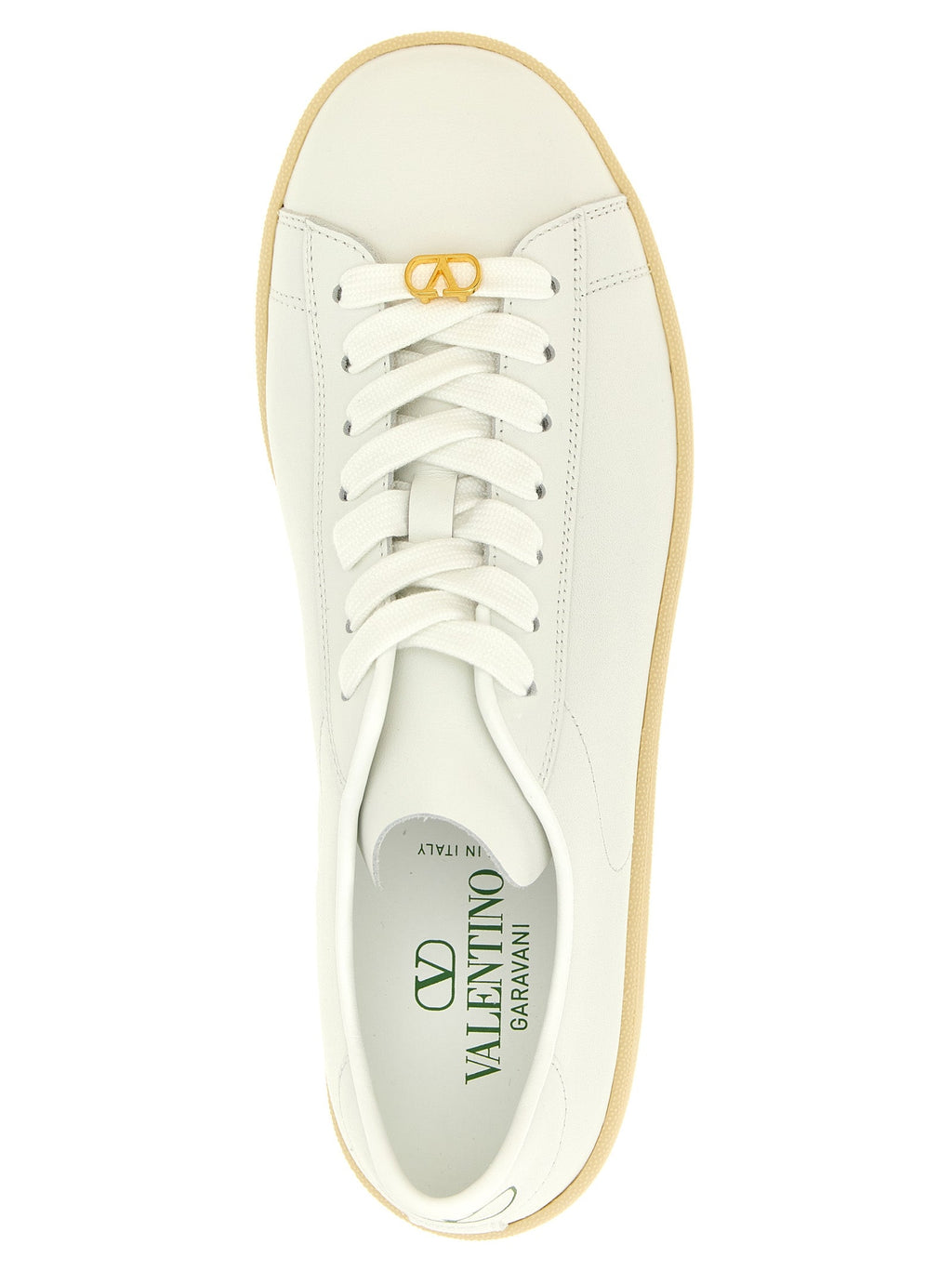 Valentino Garavani White Calfskin Low Top Sneakers