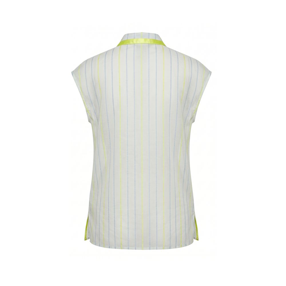 Malo White Cotton Women Shirt