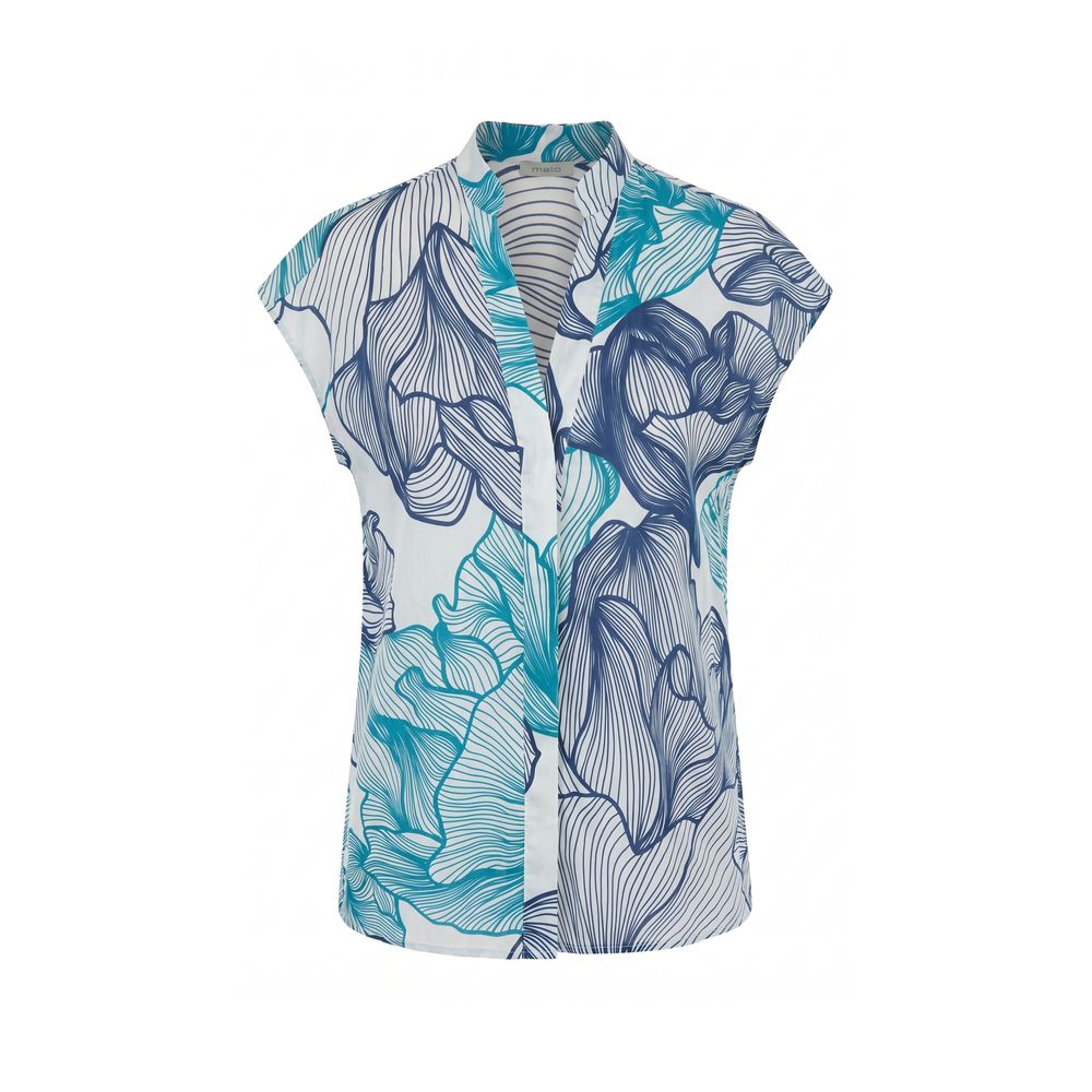Malo Blue Cotton Women Shirt Malo