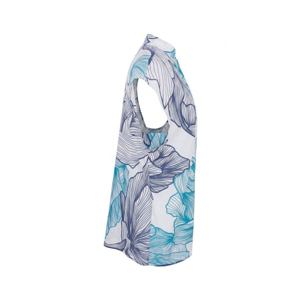 Malo Blue Cotton Women Shirt Malo