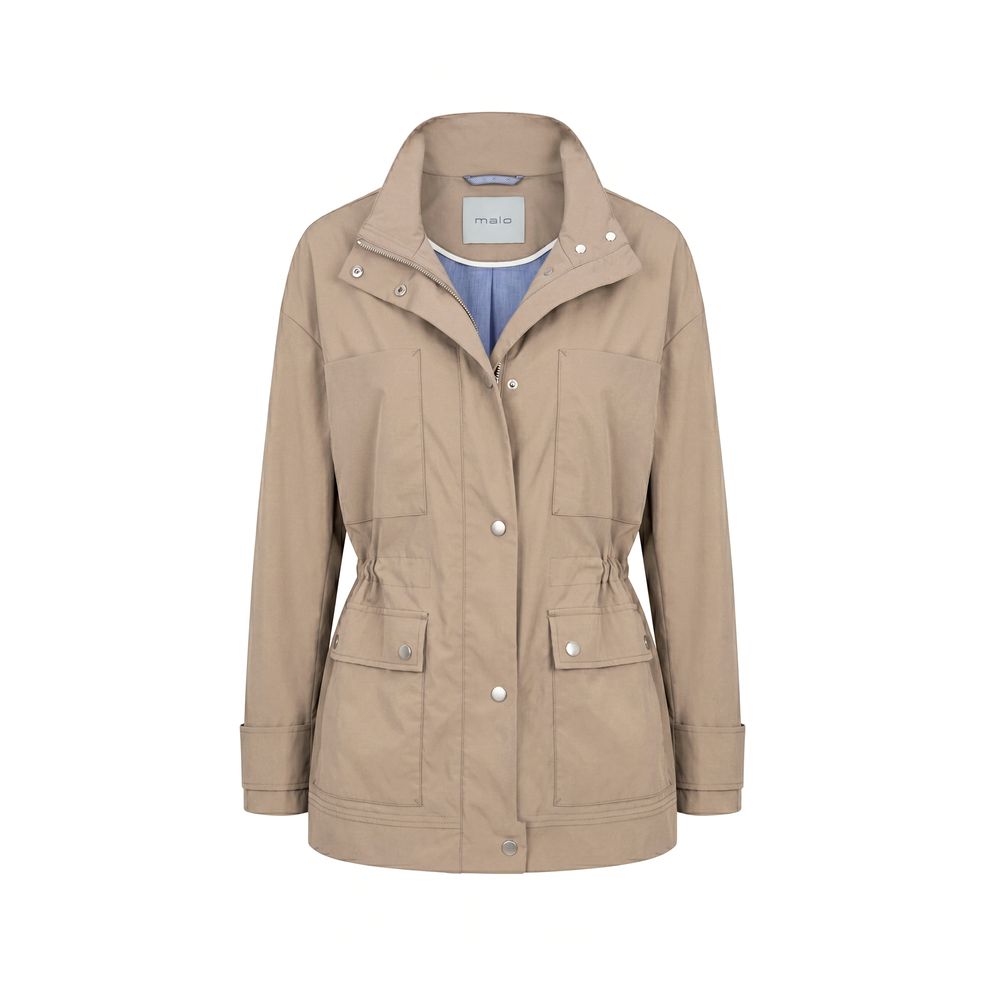Malo Brown Cotton Women Jacket Malo