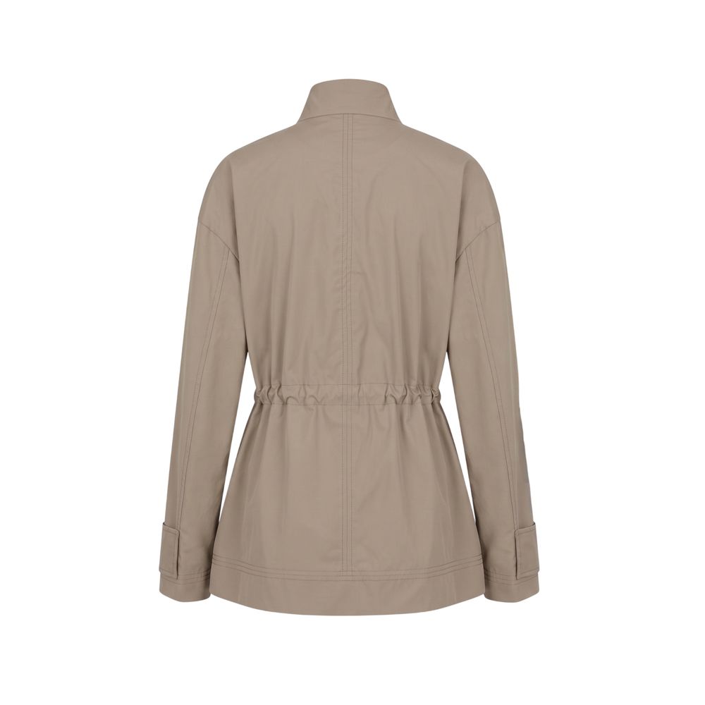 Malo Brown Cotton Women Jacket