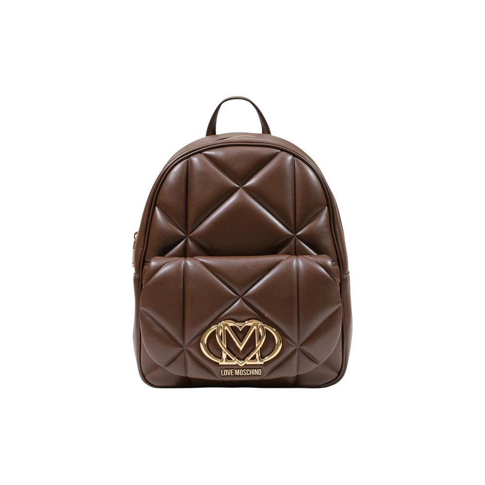 Love Moschino Brown Polyethylene Backpack