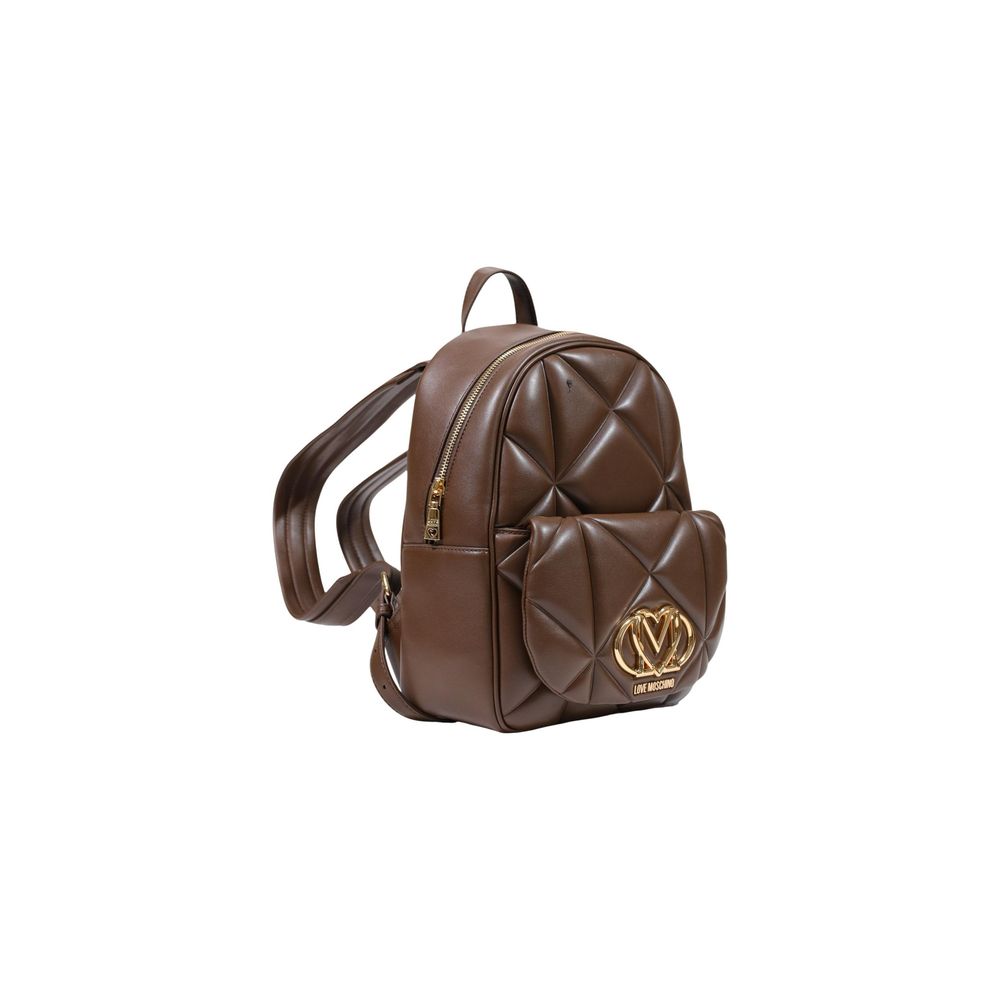 Love Moschino Brown Polyethylene Backpack