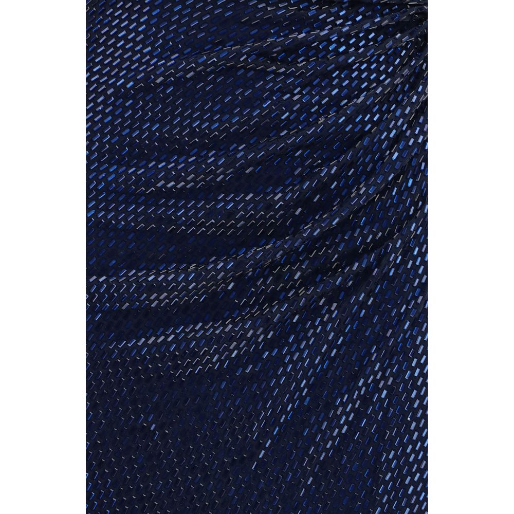 Self-Portrait Blue Polyester Cocktail Dress