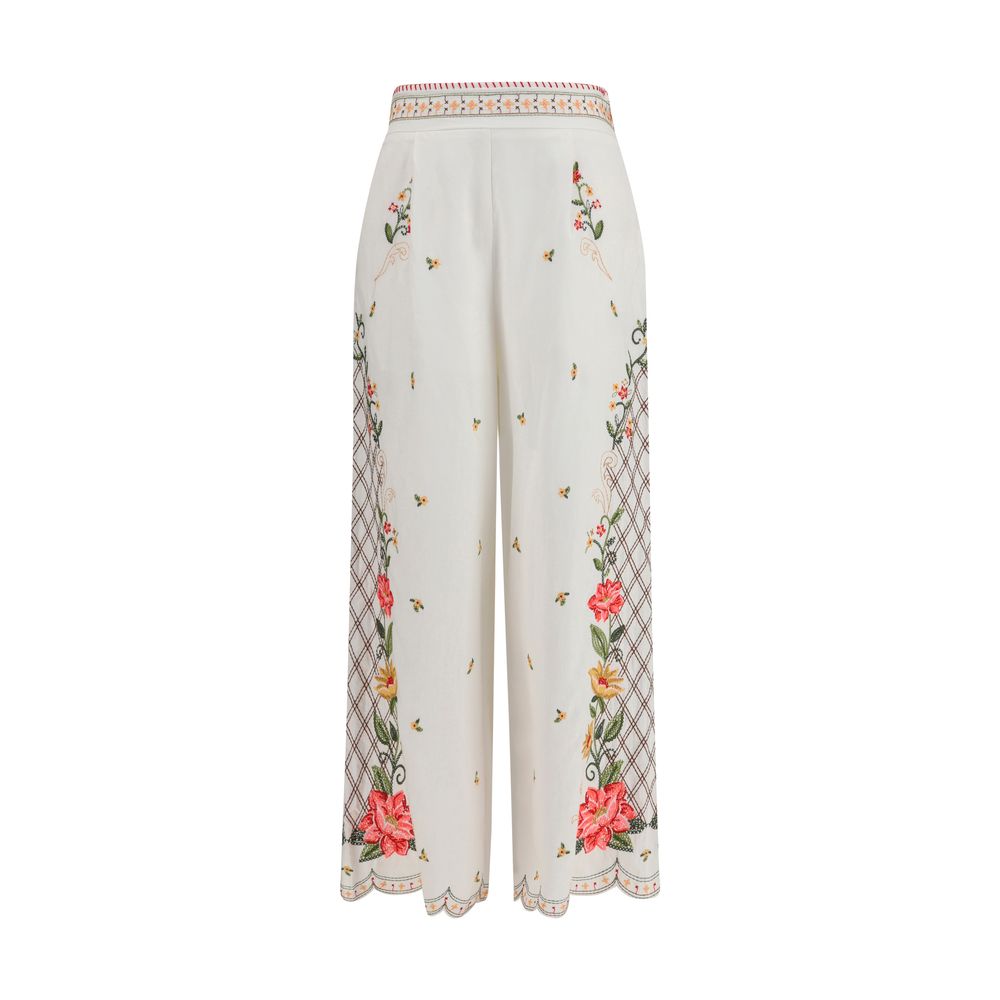 FARM RIO Multicolor Linen Casual Pants