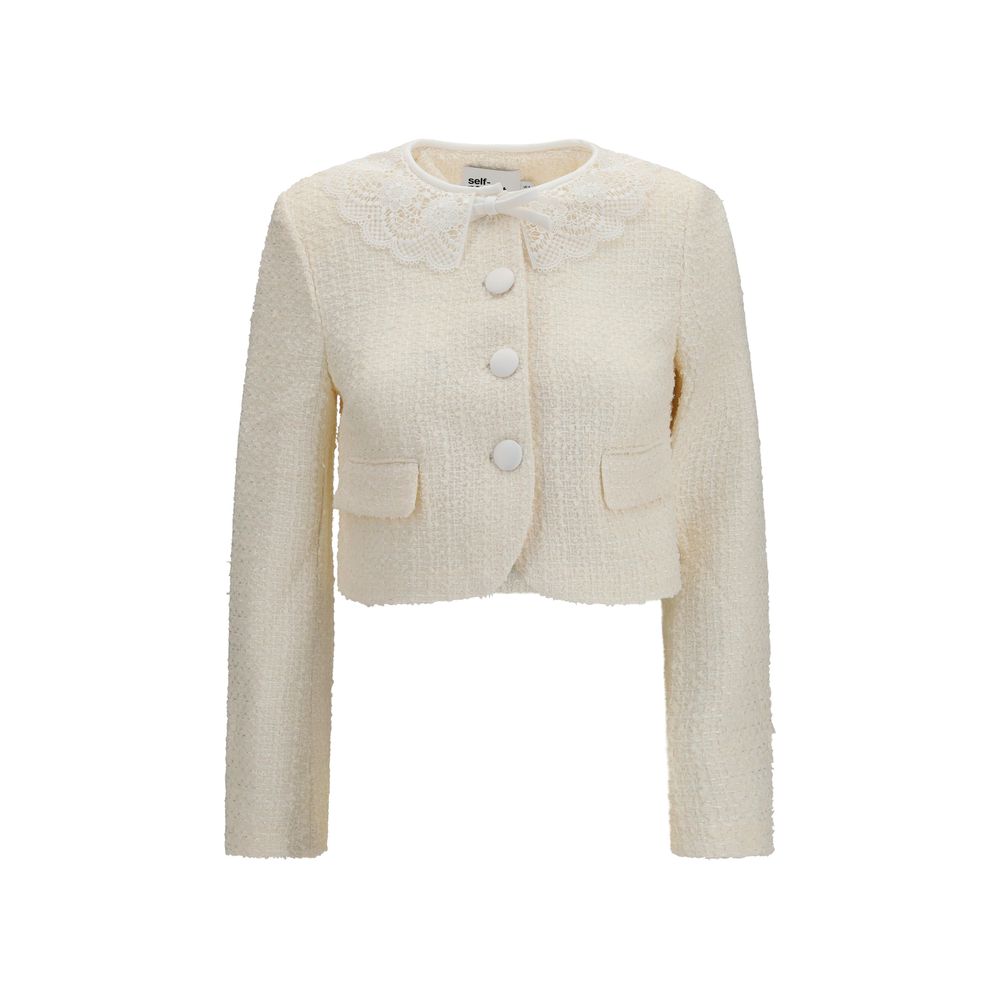 Self-Portrait Beige Polyester Full-Length Jacket