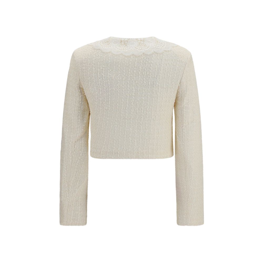 Self-Portrait Beige Polyester Full-Length Jacket