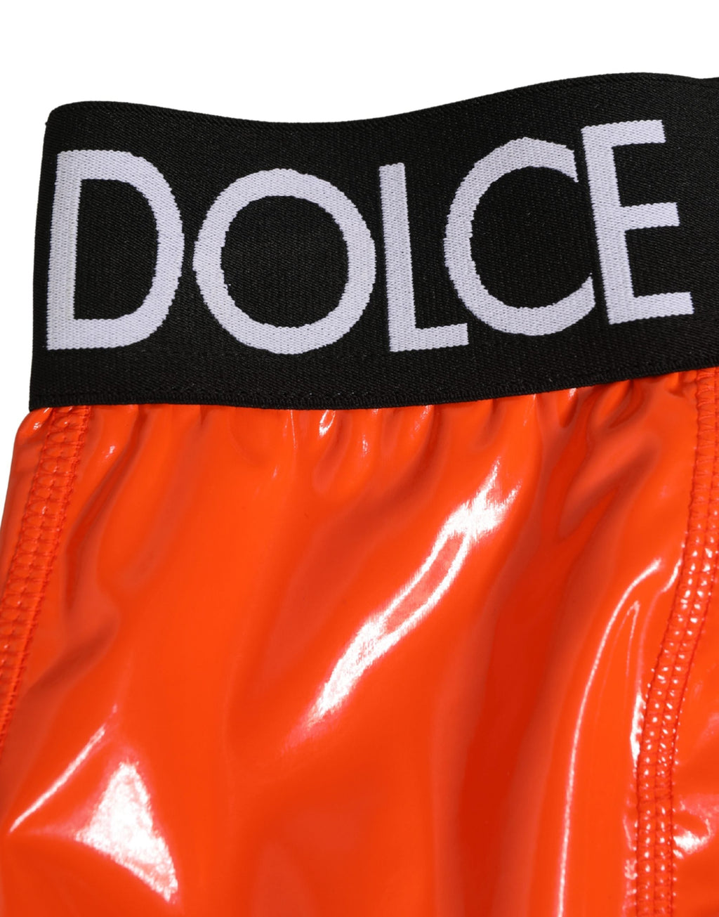 Dolce & Gabbana Orange Polyester Logo High Waist Girdle Underwear