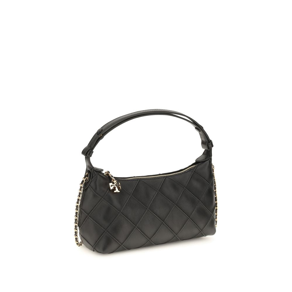 Tory Burch Black Lamb Ovis Aries Aries Clutch Bag