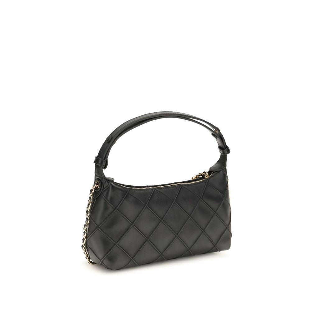 Tory Burch Black Lamb Ovis Aries Aries Clutch Bag