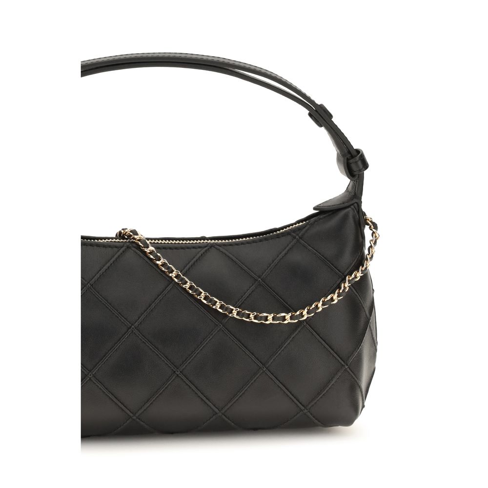 Tory Burch Black Lamb Ovis Aries Aries Clutch Bag