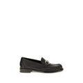 Ferragamo Black Calf Leather Bos Taurus Slip-On Loafers