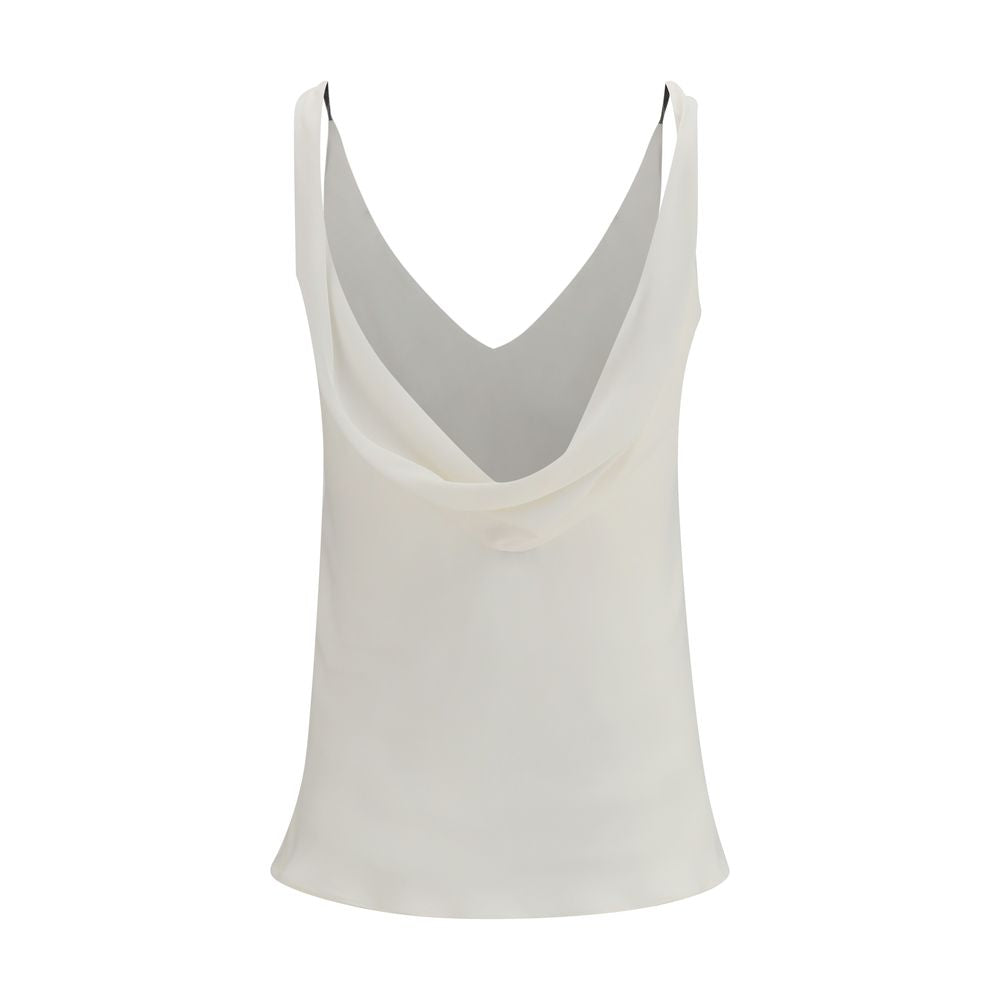 Brunello Cucinelli Beige Silk Blouse
