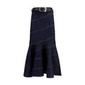 Self-Portrait Blue Denim Skirt