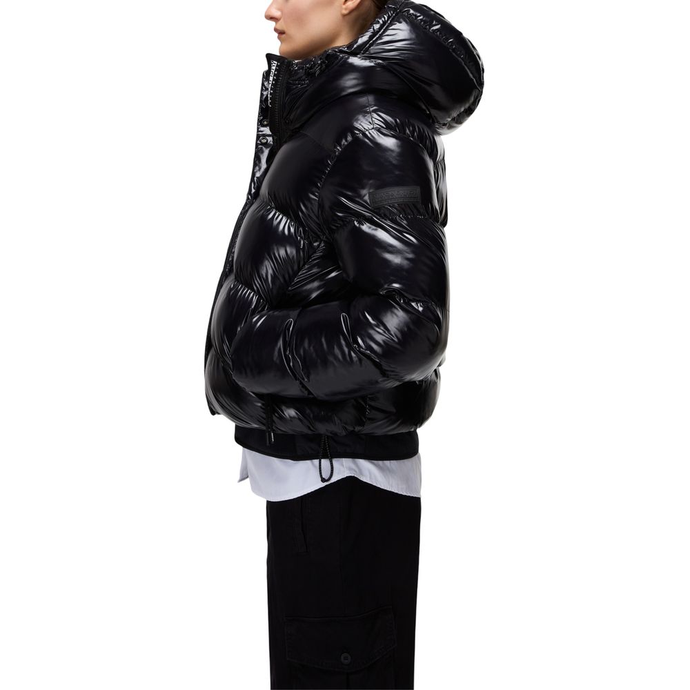 Napapijri Black Recycled Polyester Full-Length Jacket