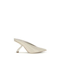 Ferragamo Beige Calf Leather Bos Taurus Mules
