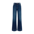 7FOR Blue Cotton Flared Jeans