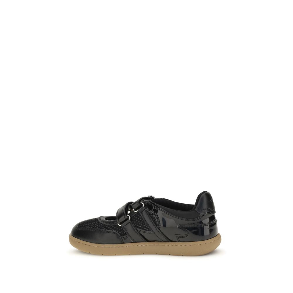 Ganni Black Polyester Ballet Flats