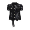 Self-Portrait Black Polyester Blouse