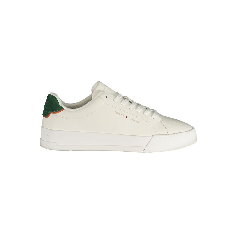 Tommy Hilfiger White Polyurethane Men's Sneaker