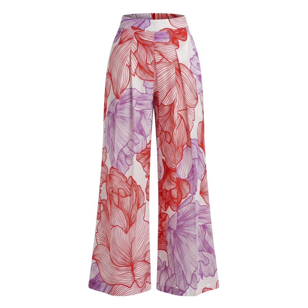 Malo Red Cotton Women Pants