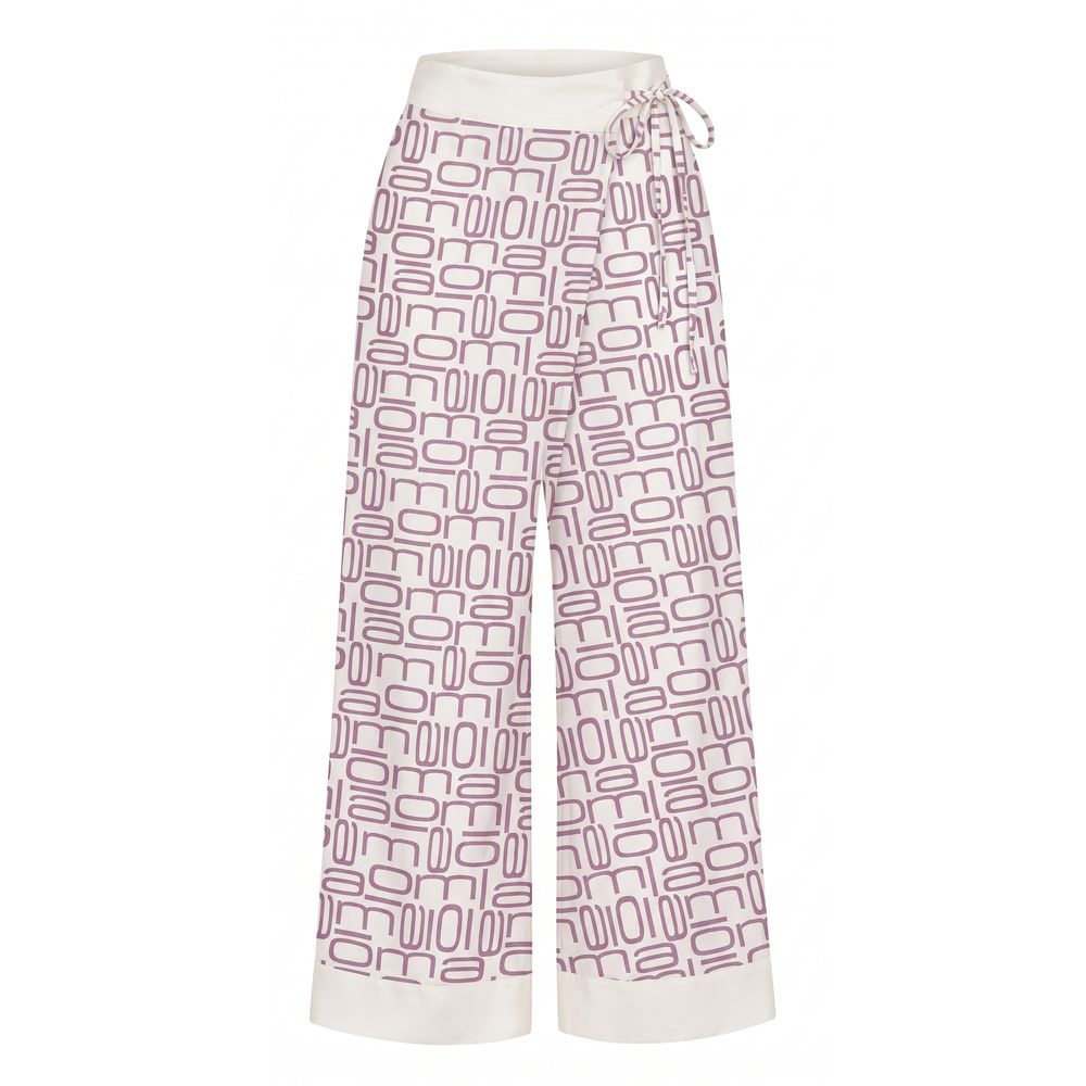 Malo Purple Silk Women Pants