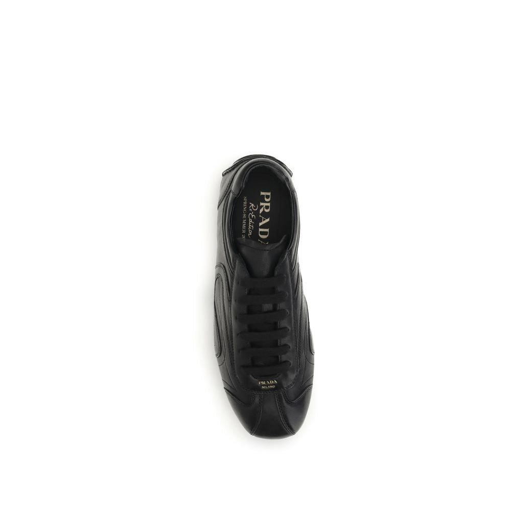 Prada Black Lamb Ovis Aries Aries Low Top Sneakers Prada