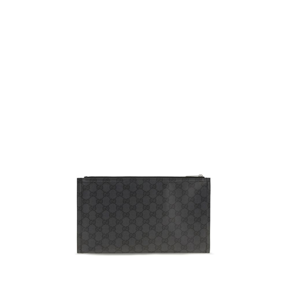 Gucci Black Cotton Clutch Bag