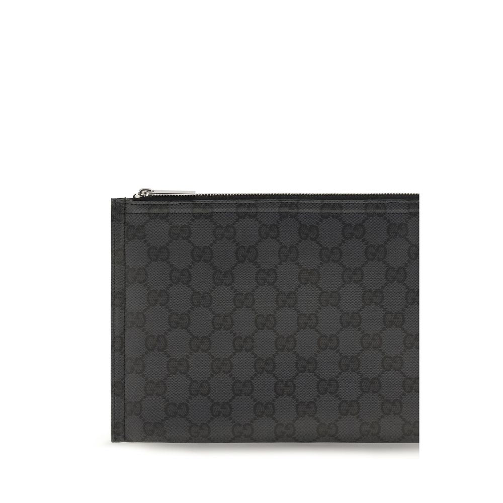 Gucci Black Cotton Clutch Bag
