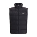 Prada Black Recycled Polyamide Sleeveless Jacket