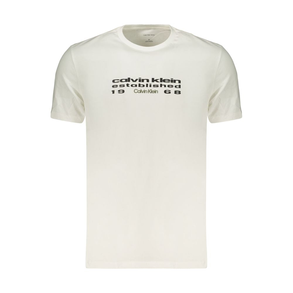 Calvin Klein White Cotton Men's T-Shirt