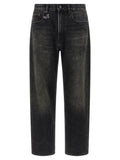 R13 Black Cotton Straight-Leg Jeans