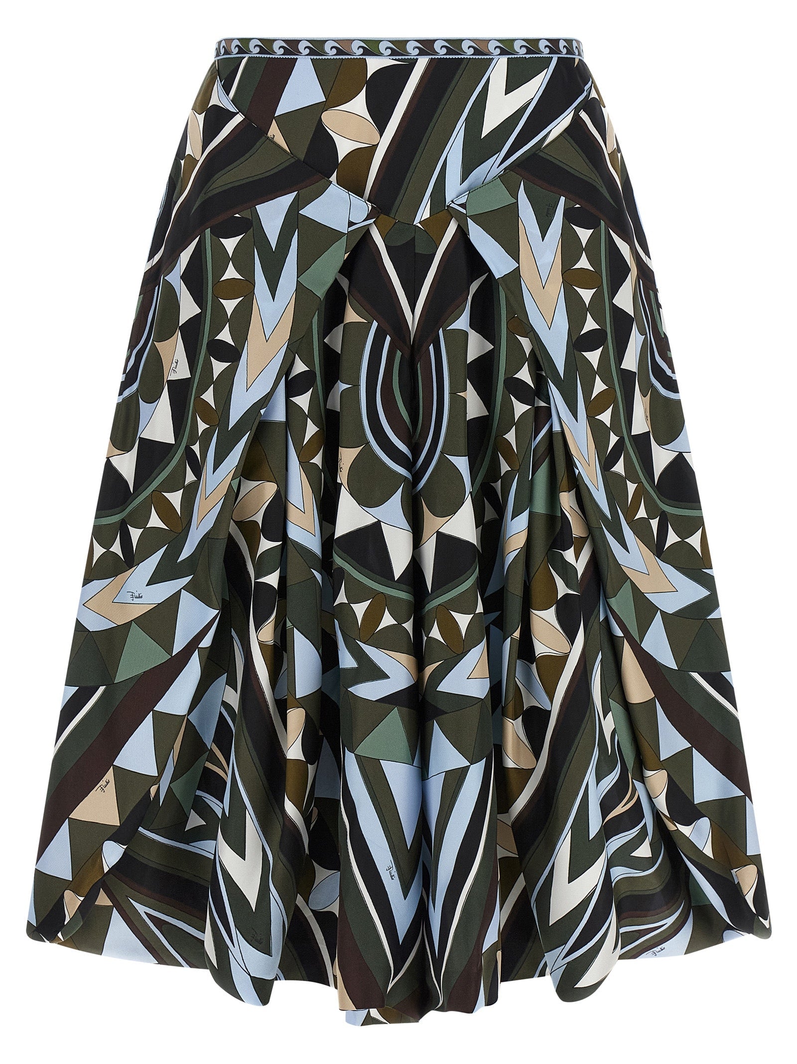Emilio Pucci Multicolor Silk Midi Skirt Emilio Pucci
