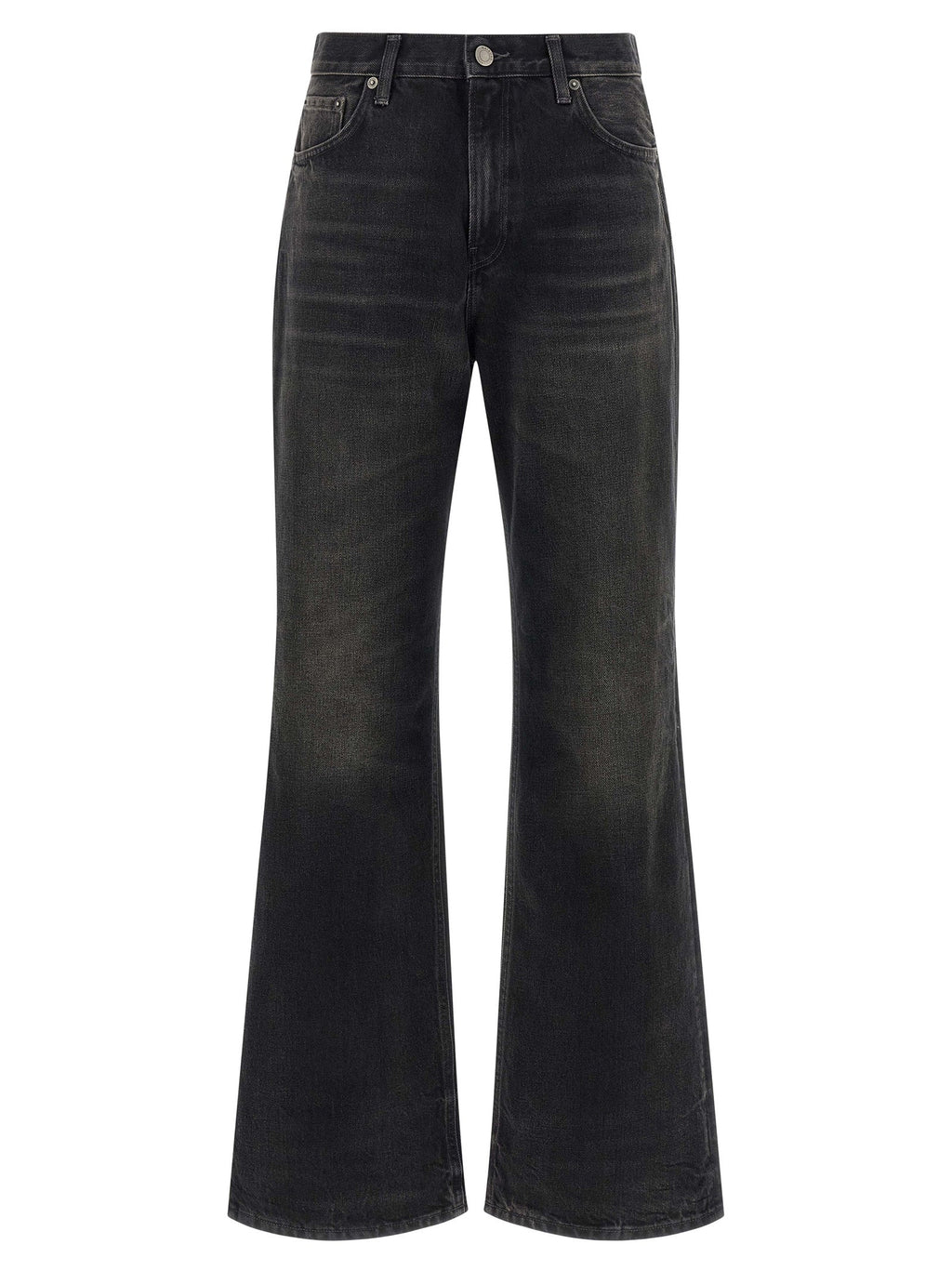 Haikure Black Cotton Flared Jeans Haikure