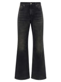 Haikure Black Cotton Flared Jeans Haikure