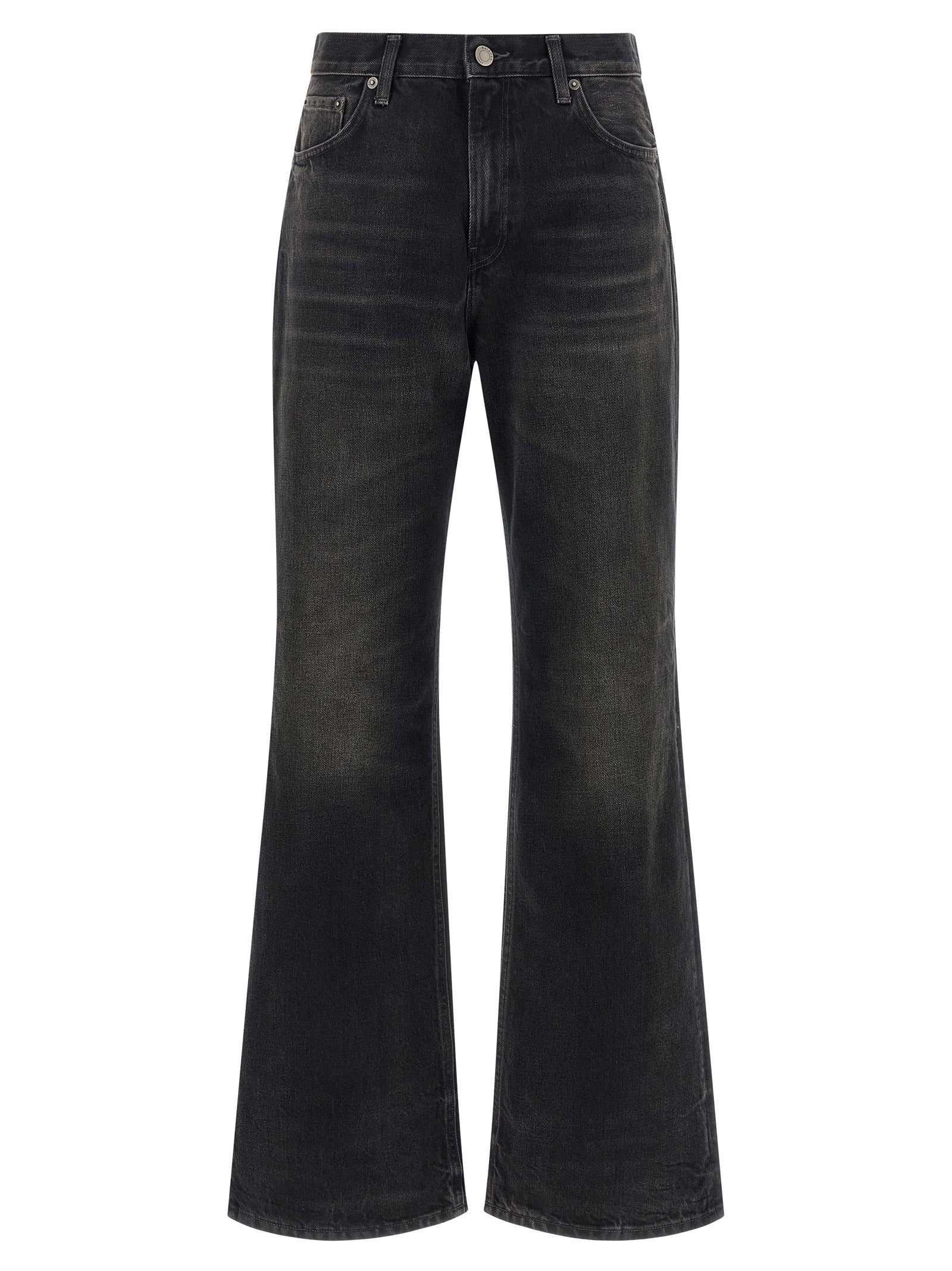 Haikure Black Cotton Flared Jeans Haikure