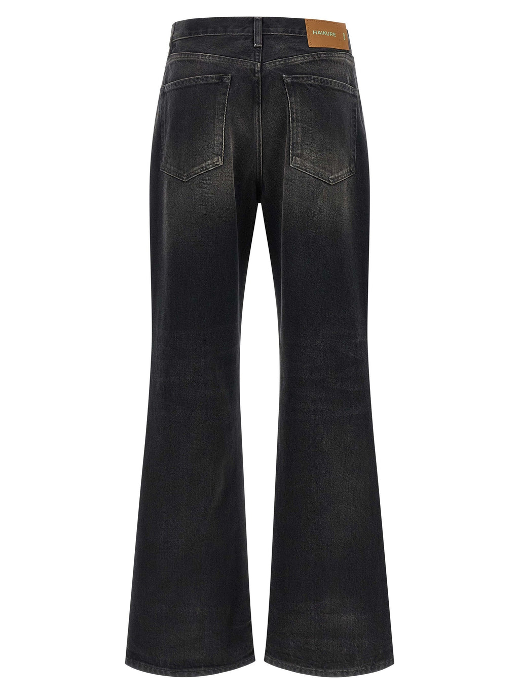 Haikure Black Cotton Flared Jeans Haikure