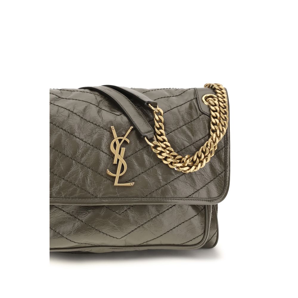 Saint Laurent Bicolor Calf Leather Bos Taurus Shoulder Bag
