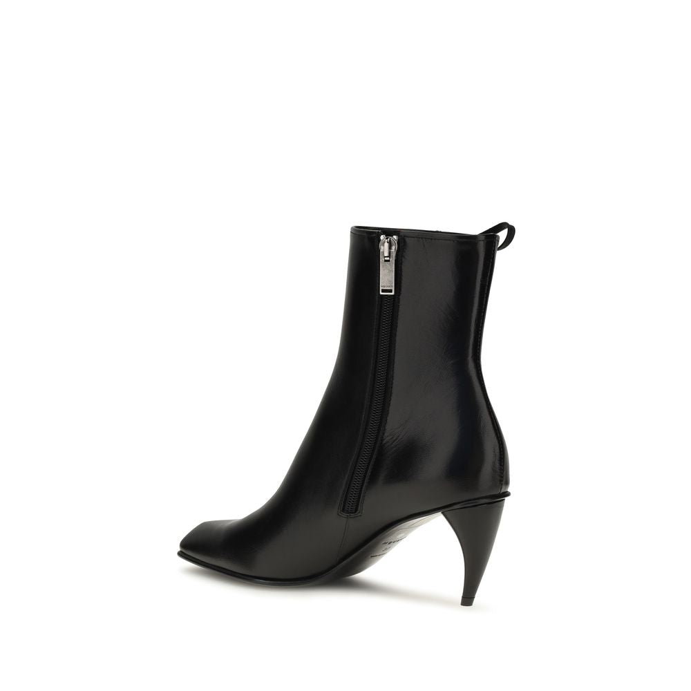 Alexander McQueen Black Calf Leather Bos Taurus Lace-Up Boots