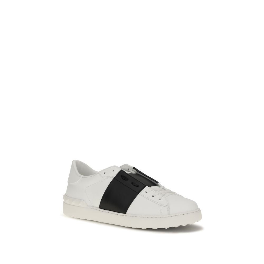 Valentino Garavani Blue Calf Leather Bos Taurus Low Top Sneakers