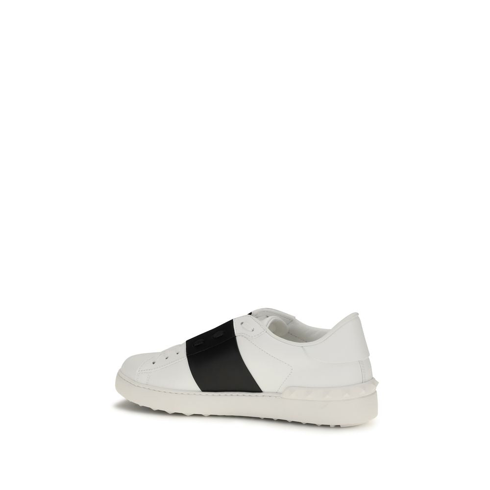 Valentino Garavani Blue Calf Leather Bos Taurus Low Top Sneakers