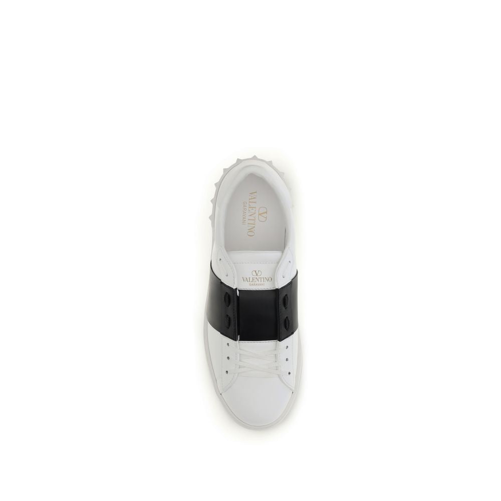 Valentino Garavani Blue Calf Leather Bos Taurus Low Top Sneakers