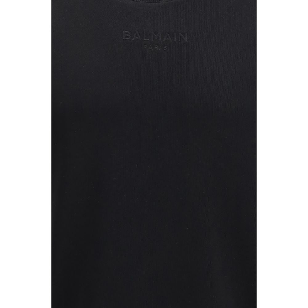 Balmain Black Cotton Sweatshirt