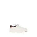 Balmain White Calf Leather Bos Taurus Athletic Sneakers