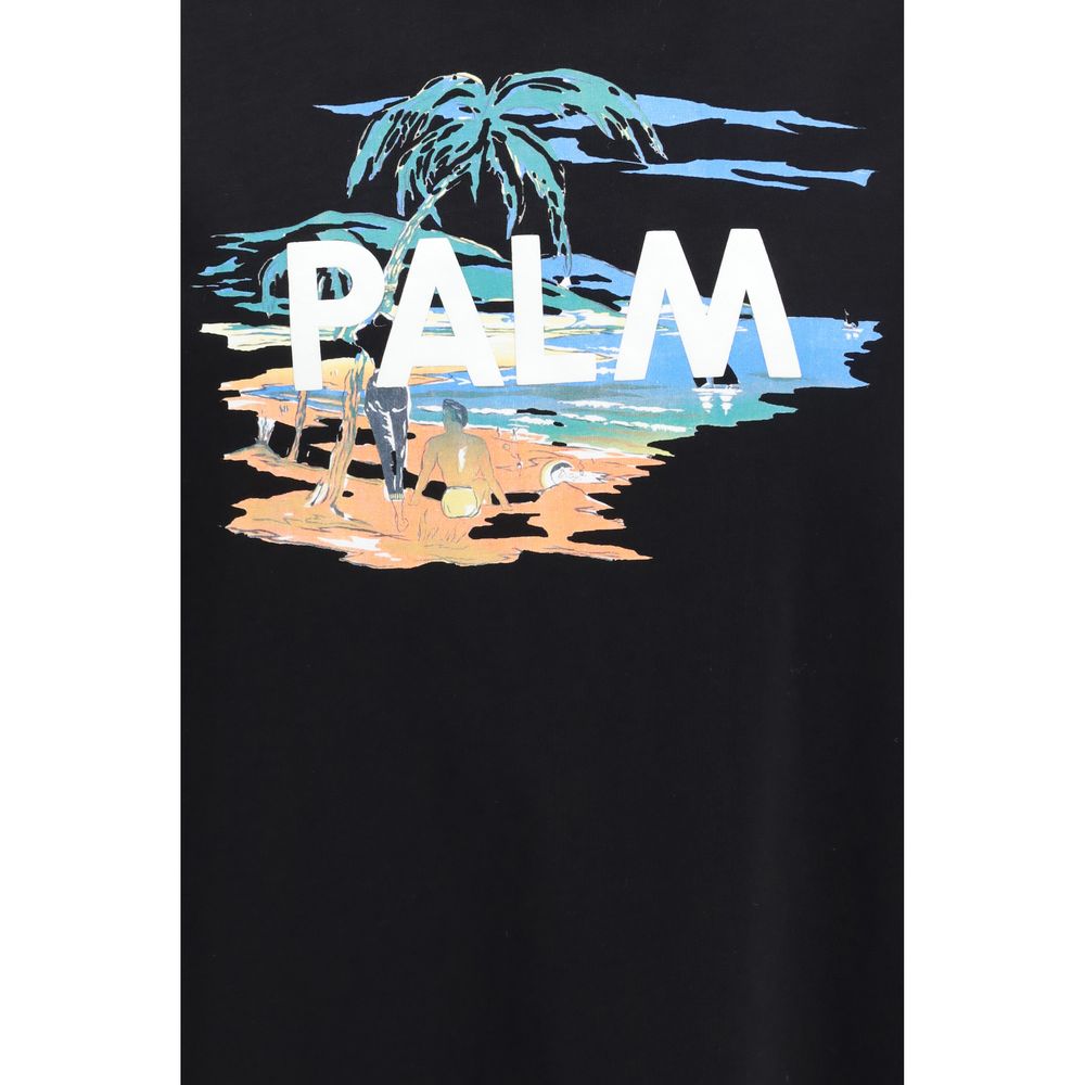 Palm Angels Black Cotton T-Shirt