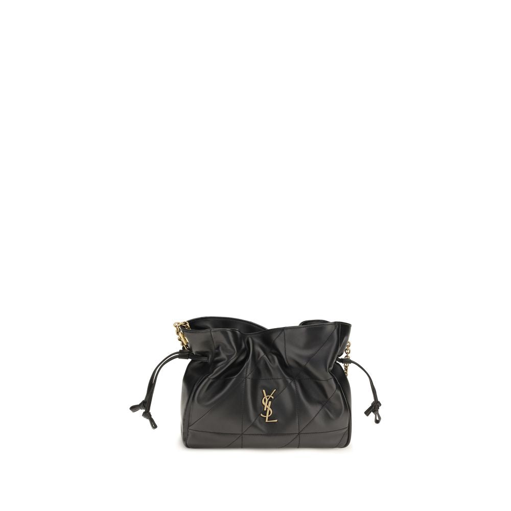 Saint Laurent Black Lamb Ovis Aries Aries Clutch Bag