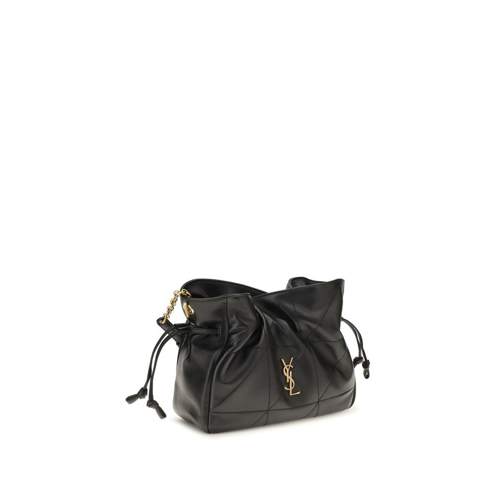 Saint Laurent Black Lamb Ovis Aries Aries Clutch Bag
