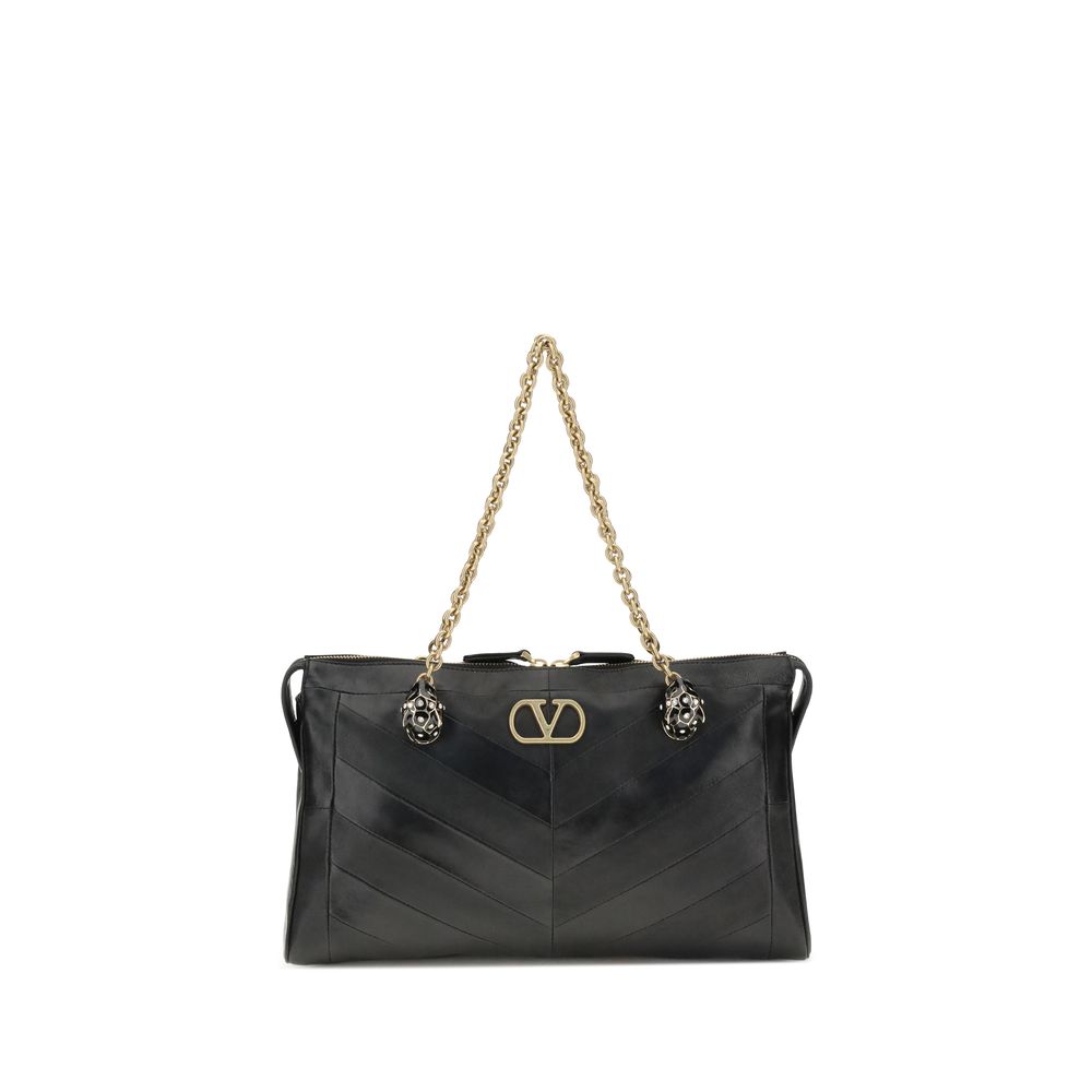 Valentino Garavani Black Lamb Ovis Aries Aries Shoulder Bag